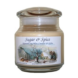 Sugar & Spice Natural Soy Wax Candles 16 Ounce (Gourmet Vanilla)