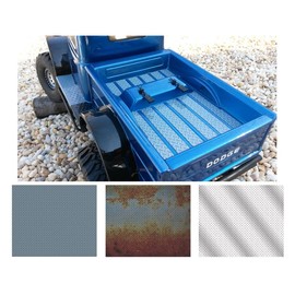 Diamond Plate Decal Sheet for Rc Scale cralwer - 3 Styles - DIY Axial SCX10 II RC4WD Redcat Gen7 Gen8 TRX4 Vanquish VS4-10 (Raw Steel)