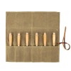 Chisel Roll,6 Pockets Roll Up Tool Pouch,Waxed Canvas Small khaki