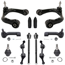 Detroit Axle - 2WD Front End Suspension Kit for 2015 2016 2017 Ford F-150, Upper Control Arms Lower Ball Joint Tie Rods Boots Sway Bars Replacement - 12pc Set