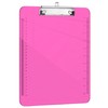 Clear Pink Plastic Clipboard,Clip Boards 8.5 x 11 with Ruler,Letter