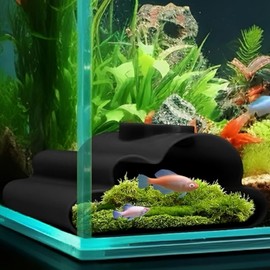 Aquarium Tunnel Shrimp Cave, Aquarium Caves And Hides for Fish, Fish Hideout for Aquarium, Fish Tank Cave, Fish Tank Decoration Hideout Perfect for Corydora Catfish, Kuhli Loach, Clown Loach, Pleco