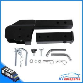 Love4kiki-Direct 2'' Folding Trailer Hitch Wheelchair Carrier Adapter 500 LB Shank Mount Cargo