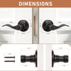 Probrico 4 Pack Dummy Door Lever Wave Style Leverset Right