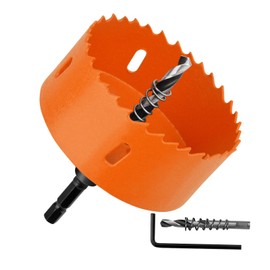 Hole Saw, Bimetal, Drill Bit, Electric Drill Tool, For Drilling Wood, Thin Metal Plates, Iron, Aluminum, Plastic, PVC and Other Materials, Cutting Diameter 3.1 inches (80 mm)