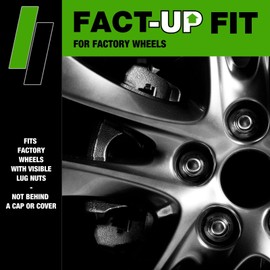 DPAccessories Lug Nuts Compatible with 1987-1996 Mitsubishi Mighty Max | Black OEM Style | for Factory Aluminum Wheels Only | Set of 24 Wheel Nuts | DMIMIG02F-BK/1