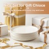 Jassceram 10.5 Inch White Dinner Plates Set of 6, Ceramic