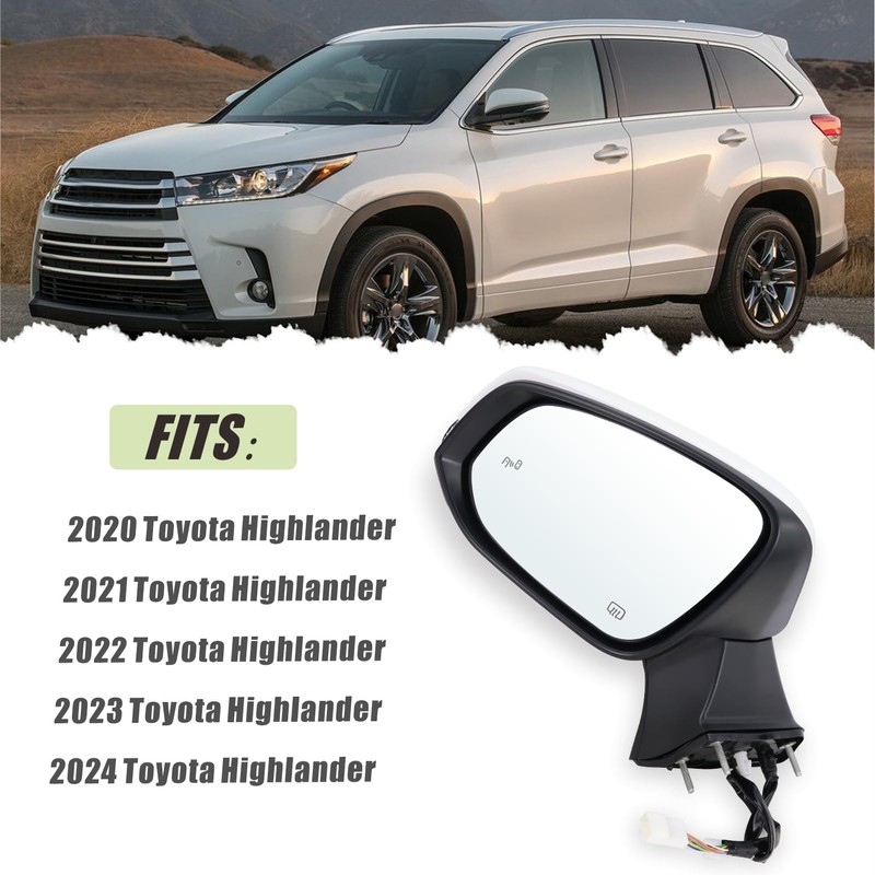 Left Driver Side Mirror Compatible With 2020 2021 2022 2023