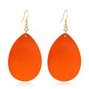 KaFu Dangle Natural Wood Teardrop Geometric Lightweight Drop Circle Earrings