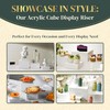 Set of 4 Acrylic Cube Display Box Risers Food Buffet