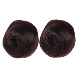 Ipetboom 2pcs Realistic Ball Head Wig Bun Hairpiece Bun Nets for Ballet Girls Hair Maker for Daily Use Parties Weddings