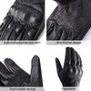 Harssidanzar Men's Leather Motorcycle Gloves with Touch Screen, Powersports Articulating