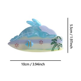 Funny Ocean Whale Hair Clip,Acetate Claw Clips,Cute Beach Hair Clips for Women
