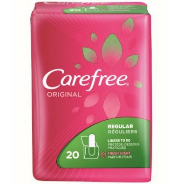 Carefree Original Regular To Go Fresh Scent Pantiliners- 20 CT