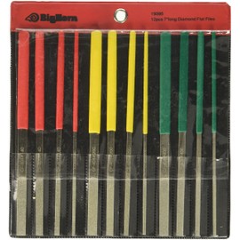 Big Horn 19395 12 pcs 7" Long Diamond Flat Files