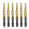 DKIBBITH 6-pc Metric M5 Combination Drill Tap Bit Set, M5*0.8
