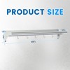 Treshin Stainless Steel Shelf with 5 Hooks 12 x 48