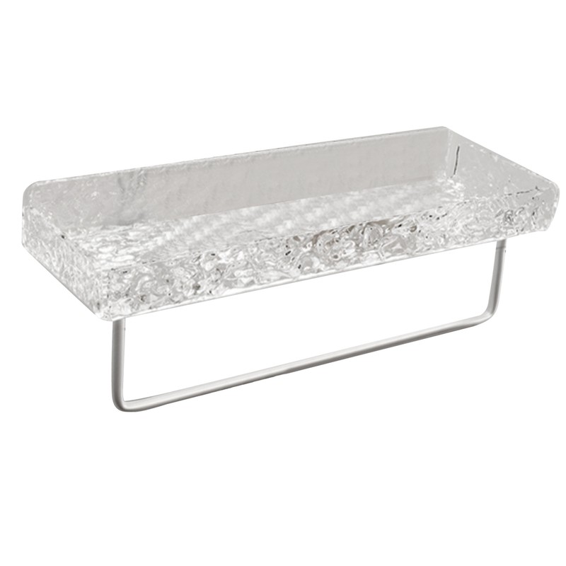 Acrylic Bathroom Shelves Light Luxury Modern Clear Stone Pattern Punch