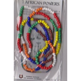 7 AFRICAN POWERS SANTERIA BEAD 30 inch NECKLACE