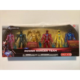 Bandai New POWER RANGERS TEAM with GOLDAR Action Figure Set MORPHIN METALLIC 6-Pack