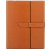 Gallaway Leather-Padfolio-Portfolio, Folder-Slim-Notebook, Note-Pad-Holder, Desk-Accessories, Brown