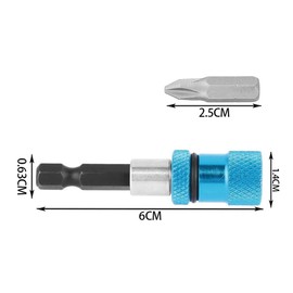 Meijunter 3Pcs Hex Shank Drywall Drill Bit Holder Magnetic Bit Holder 1/4 inch Screwdriver Bit Adapter Replaceable Bit Holder Comes with 3 PH2 Cross Bit Accessories
