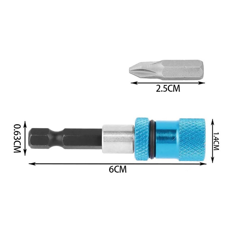 Meijunter 3Pcs Hex Shank Drywall Drill Bit Holder Magnetic Bit