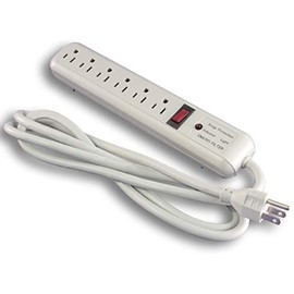 6-Outlet Surge Protected Power Strip - 6ft Cord