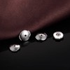 JiaYang 18k White Gold Plated Earring Backs Sterling Silver Earring