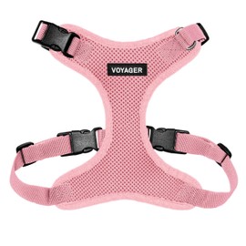Voyager Step-in Lock Pet Harness - All Weather Mesh, Adjustable Step in Harness for Cats and Dogs by Best Pet Supplies - Pink, S