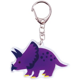 Skater ZACK1-A Burger Conx Dinosaurus Triceratops Acrylic Keychain