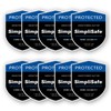 Door/Window Stickers - Home Security Alarm Decal for Simpli-Safe (10