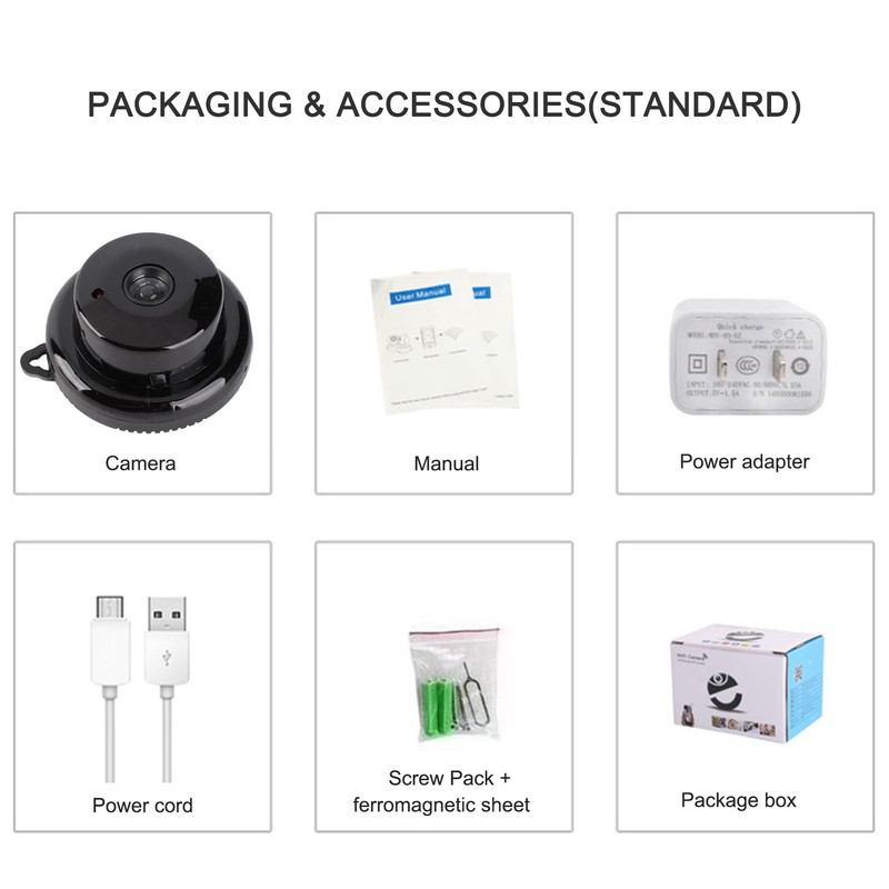 1080P Camera HD Night Vision Motion Detection Camera for Home