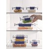 Bestco LBG445 Heat Resistant Glass Storage Container with Lid, Rectangular,