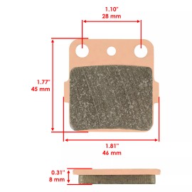 Caltric Sintered Brake Pad w/ Rotors For Honda TRX400EX Sportrax 400 2x4 1999-08