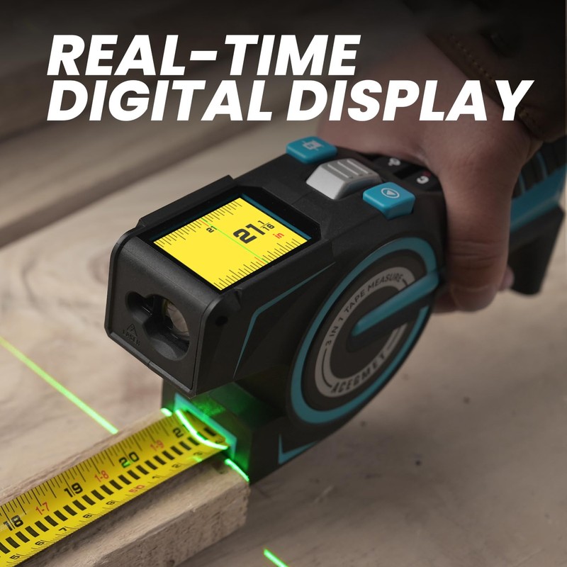 ACEGMET DTX10 Digital Tape Measure - Laser Measurement Tool &