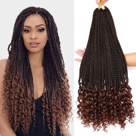 7 Packs 24 Inch Boho Goddess Box Braids Crochet Hair for Black Women (T30#, 24 Inch (Pack of 7))
