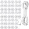 Patelai 50 Pieces Cord Locks Spring Toggles Stoppers Plastic Single