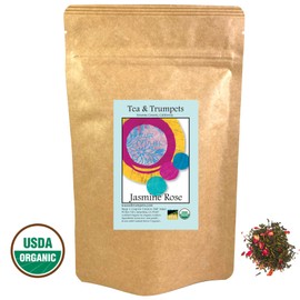 USDA Organic Jasmine Rose Loose Leaf Green Tea - 4 oz