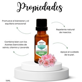 Aceite Esencial de Geranio Natural Puro Aromaterapia