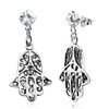 Autiga Helix Ear Piercing Stud 925 Silver Tragus Hamsa Hand