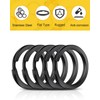 20 Pcs Keyrings 25 mm, Caianwin Flat Black Split Rings