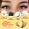 Cluster-Lashes Kit D Curl, Glowvane Eyelashes Individual Kit 10-18mm, Cluster