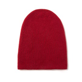 Tinncana 100% Cashmere Beanie for Women and Men, Double Layer Winter Beanie Hat (US, Alpha, One Size, Red)