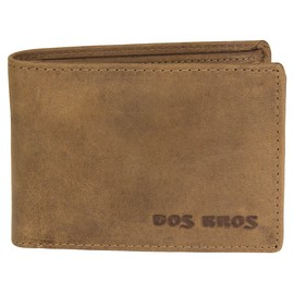 Dos Bros Hunter Leather Small Wallet Purse Wallet with Gift Box DB 004 - brown - Einheitsgröße
