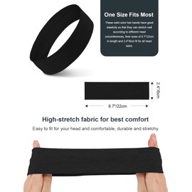 AQOKKA Sports Headbands for Women Non Slip Elastic Fashion Hair Bands for Women's Hair Soft Cloth Stretchy Hair Accessories for Exercise Workout Yoga Running