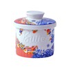 HAN SHENG Traditional Blue and White Ceramic Butter Dish with