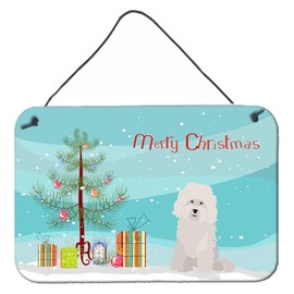 Caroline's Treasures CK3492DS812 Bolognese Christmas Tree Wall or Door Hanging Prints Aluminum Metal Sign Kitchen Wall Bar Bathroom Plaque Home Decor, 8x12, Multicolor