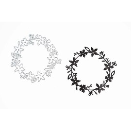 Stanzenshop Flower Wreath Cutting Dies Stencil Plants Cutting Dies Stencils Scrapbooking Card Making DIY Embossing Stencils Paper Cards Cutting Dies