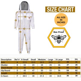 BP-311 Beekeeping Suit Ventilated 3 Layer Ultra Protection Safety Fencing for Professional Beekeeping Supplies with One Extra Hat (3XL)
